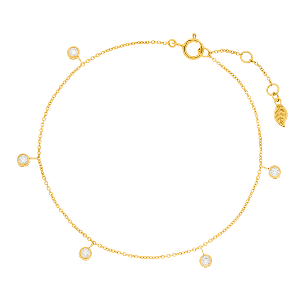 Leaf Jewelry Armkette "my first diamond" Charms, 14 K Gelbgold Letzte 3 Tage