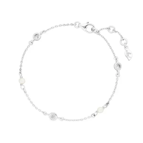 Leaf Jewelry Armkette Pure mit Süßwasserzuchtperlen, 925 Sterlingsilber Outlet