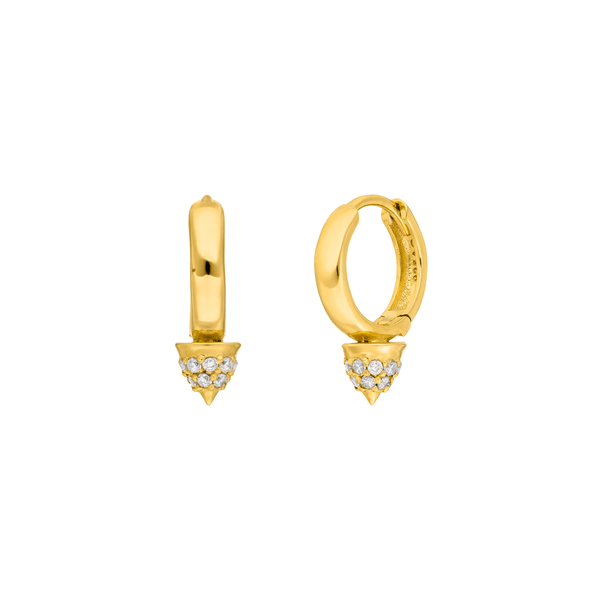 Leaf Jewelry Mini Creole Single Stud, 18 K Gelbgold vergoldet Angebote
