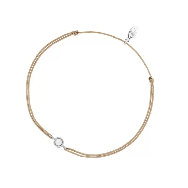 Leaf Jewelry Glücksarmband Pure mit Perle, 925 Sterlingsilber, Beige Meist gekauft
