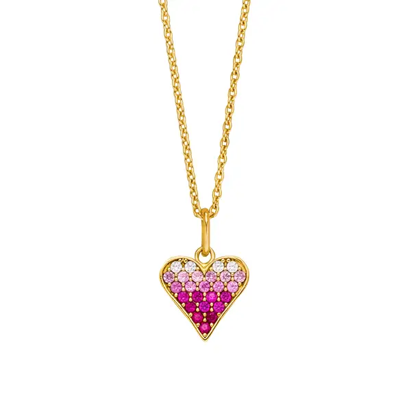 Leaf Jewelry Halskette Pink Valentine, 18 K Gelbgold vergoldet Online Shopping