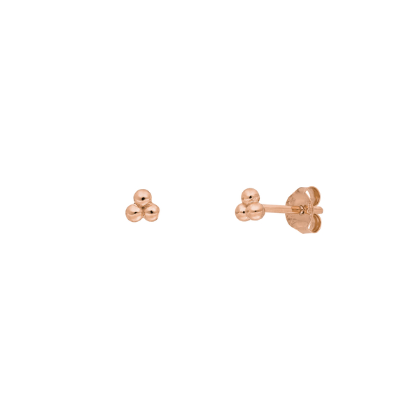 Leaf Jewelry Ohrstecker Bubble, 18 K Rosegold vergoldet Riesige Ersparnisse