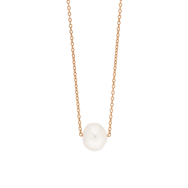 Leaf Jewelry Halskette Perlen Tropfen, 18 K Rosegold vergoldet Begrenzt auf 3 Tage