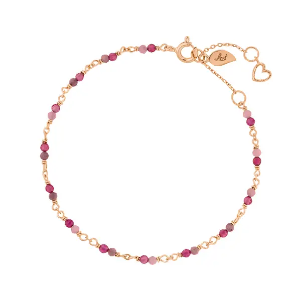 Leaf Jewelry Armkette Rubin, 18 K Rosegold vergoldet Angebote