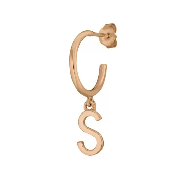 Leaf Jewelry Buchstaben Creole, 18 K Rosegold vergoldet, B Sonderangebot