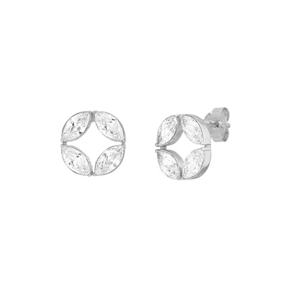Leaf Jewelry Ohrstecker Zirkonia Flower, 925 Sterlingsilber JETZT KAUFEN