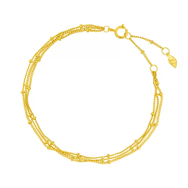 Leaf Jewelry Silber Armkette, WATERFALL, Gelbgold Speichern exportieren