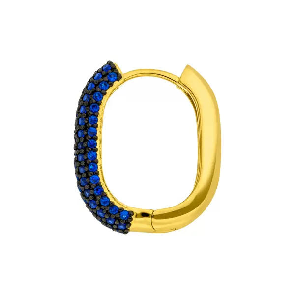 Leaf Jewelry Silber Creole, PAVE Blau, Gelbgold Neueste Mode