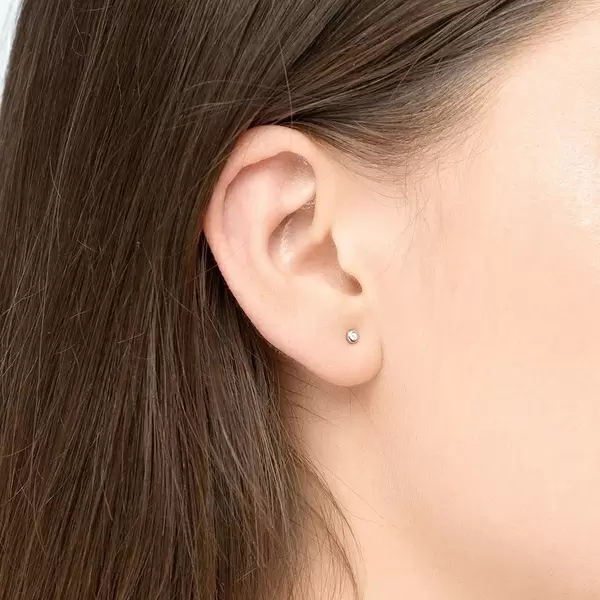 Leaf Jewelry Ohrstecker MINI Pure 18 K Gelbgold vergoldet, 925 Sterlingsilber Super Sparpreis
