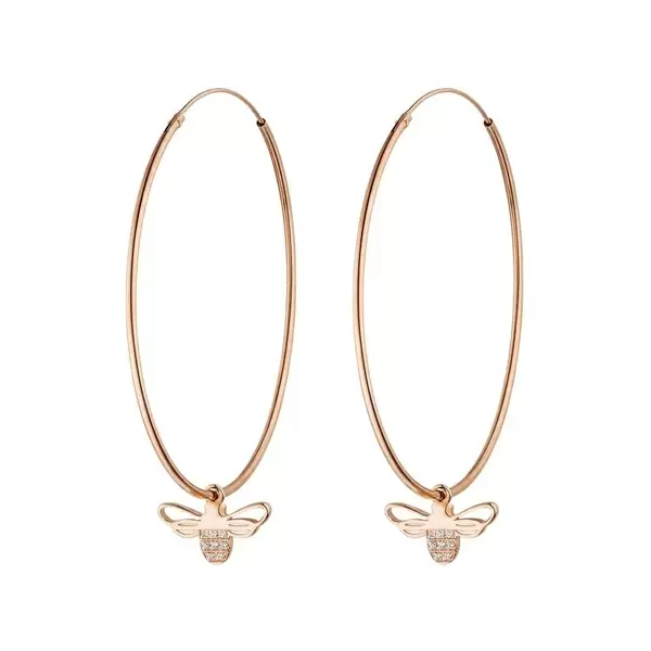 Leaf Jewelry Creole Bee Happy, 18 K Rosegold vergoldet Zeitbegrenzte Promotion