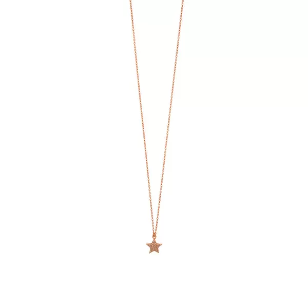 Leaf Jewelry Halskette Stern, 18 K Rosegold vergoldet Black Friday