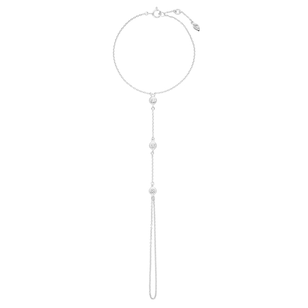 Leaf Jewelry Hand Chain Zirkonia, 925 Sterlingsilber Fabrikladen