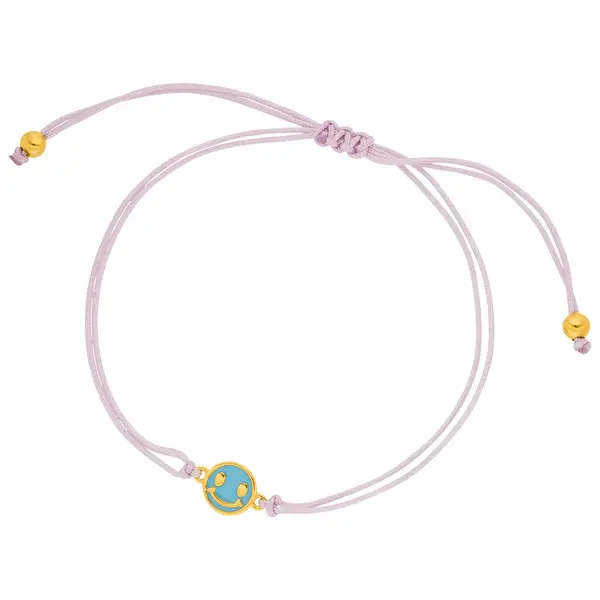 Leaf Jewelry Glücksarmband "Happy" EMOJI, 18 K Gelbgold vergoldet Neuheiten