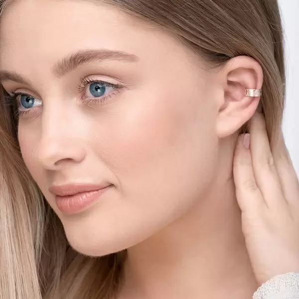 Leaf Jewelry Earcuff Matt, 4mm, 18 K Rosegold vergoldet Tägliche Deals