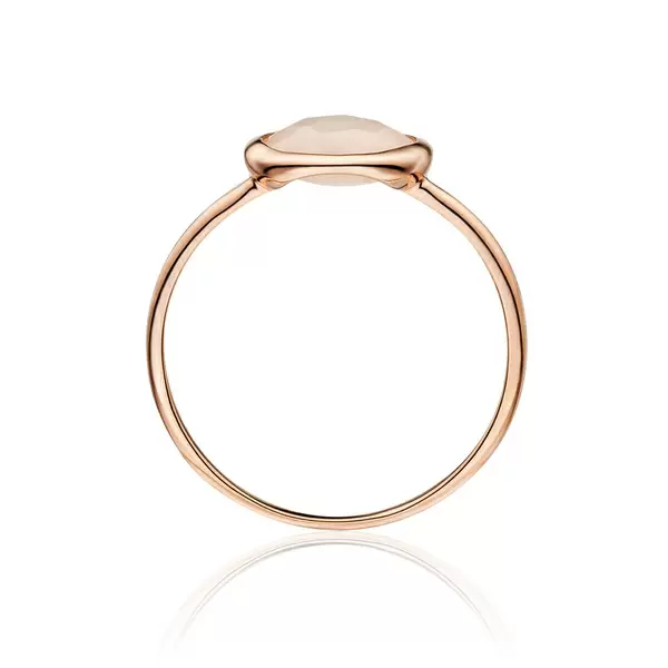 Leaf Jewelry Ring 14 K Roségold, Rosenquarz Letzte 2 Tage
