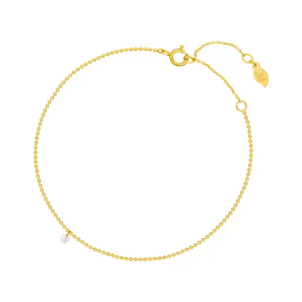 Leaf Jewelry Armkette Pure Ball Chain, Diamant, 14 K Gelbgold Im Verkauf