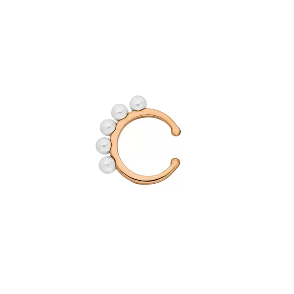Leaf Jewelry Earcuff Little Pearls, 18 K Rosegold vergoldet Preisnachlass