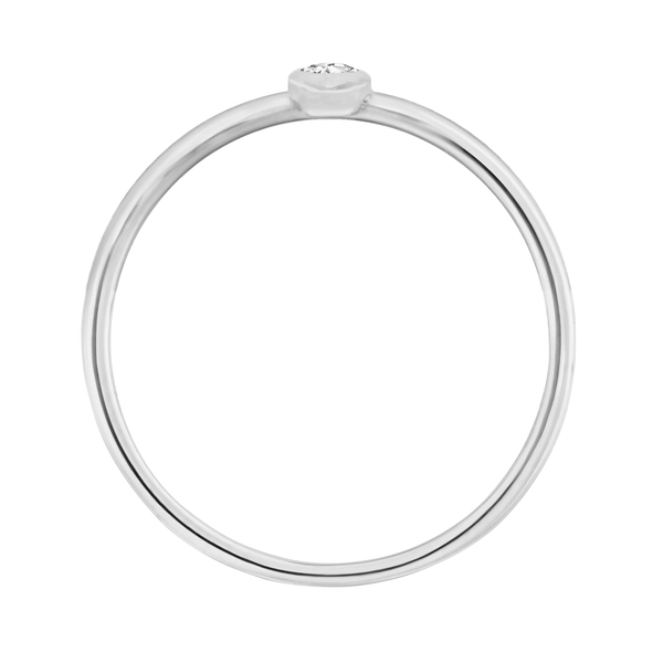 Leaf Jewelry Ring "my first diamond", 14 K Weißgold Kostenloser Versand