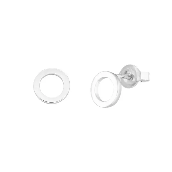 Leaf Jewelry Ohrstecker Circle, 14 K Weissgold Flash Sale