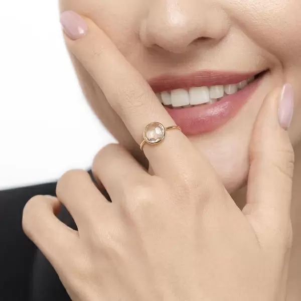 Leaf Jewelry Ring Grüner Amethyst, 14 K Gelbgold, Bis zu 65% Rabatt