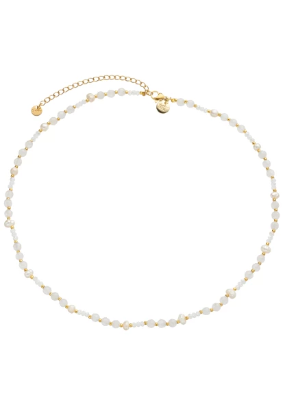 Leslii kurze Halskette Stainless Pearls in Weiß Sonderangebote