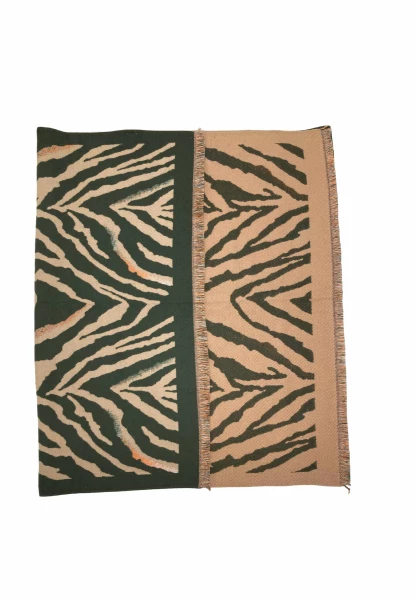 Leslii Schal mit Zebra-Muster Oliv Black Friday