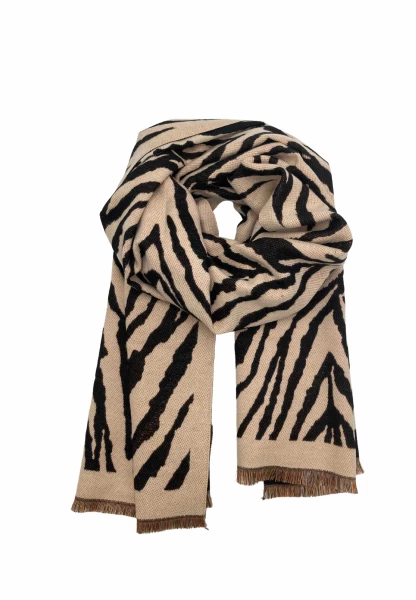 Leslii Schal mit Zebra-Muster Schwarz Cyber Monday