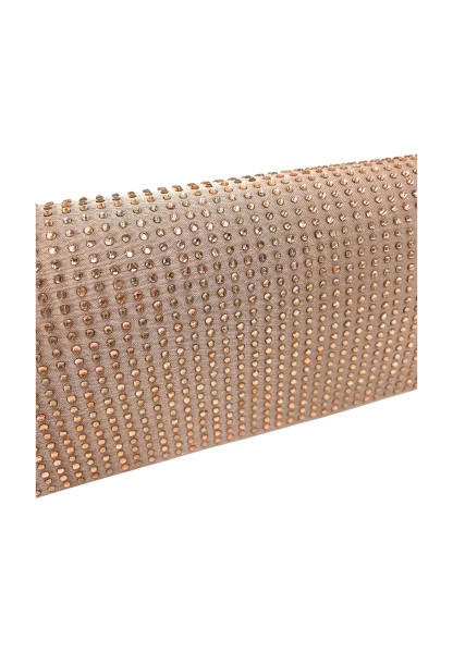 Leslii Clutch Handtasche Glitzer Steinchen in Nude Black Friday