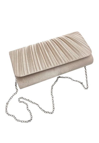 Leslii Clutch Handtasche Elegant in Creme Weiß Vatertagsangebot