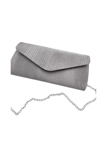 Leslii Clutch Handtasche Schimmer in Grau Lagerräumung