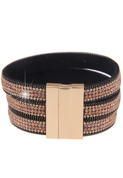 Leslii Last Chance Armband Statement Strass - 08/braun Tiefpreis
