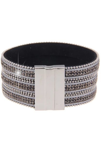 Leslii Last Chance Armband Statement Strass - 13/grau Super Sparpreis