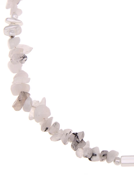 Leslii SALE kurze Kette Steinsplitter grau - 13/grau Bis zu 55% Rabatt