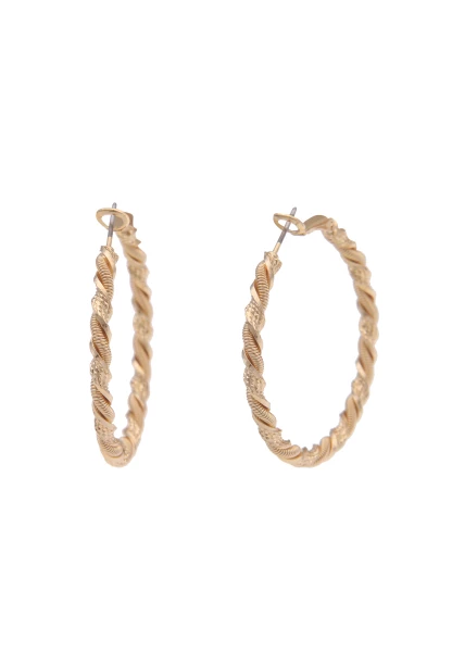 Leslii Ohrringe Creolen Muster Swirl in Gold Auslauf