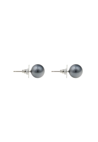 Leslii Damen-Ohrringe Classic Perlen-Ohrringe graue Perlen-Stecker 12mm Ohrstecker in Grau Günstiger Verkauf