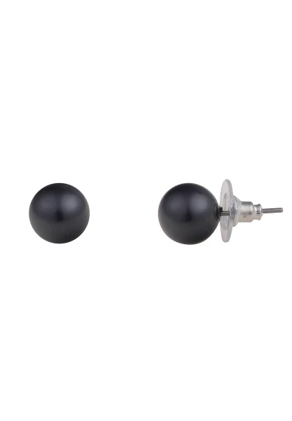 Leslii Damen-Ohrringe Frida schwarze Perlen-Ohrringe Ohrstecker Modeschmuck Schwarz Bis zu 55% Rabatt