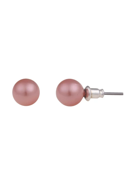 Leslii Damen-Ohrringe Cynthia rosane Perlen-Ohrringe Ohrstecker Modeschmuck Rosa Discount Store für neue Produkte