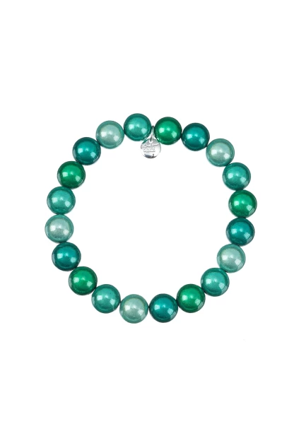 Leslii Reflective Pearl Perlen-Armband Magic 3D-Effekt Ø 10mm in Türkis Limitierter Zeitrabatt