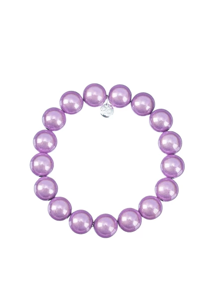 Leslii Reflective Pearl Perlen-Armband Magic 3D-Effekt Ø 12mm in Lila Rabatt