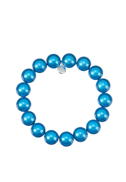 Leslii Reflective Pearl Perlen-Armband Magic 3D-Effekt Ø 12mm in Blau Versandkostenfrei