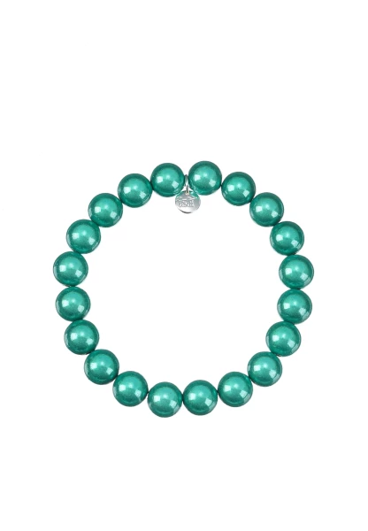 Leslii Reflective Pearl Perlen-Armband Magic 3D-Effekt Ø 10mm in Türkis Flash Sale