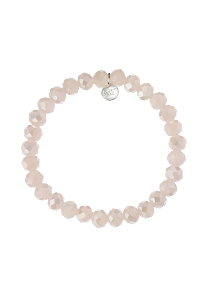 Leslii Damen-Armband Karin Kristall Glasperlen Rosé Letzte 3 Tage