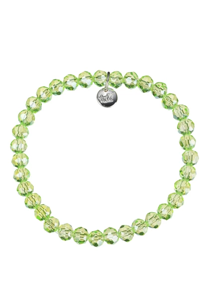 Leslii Damen-Armband Kate Kristall Glasperlen dehnbar Grün Neueste Stile