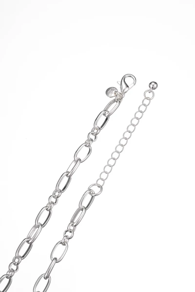 Leslii kurze Halskette silber Kristall im Angebot