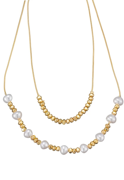 Leslii Kurze Kette Layering Pearls | Gold Großer Ausverkauf