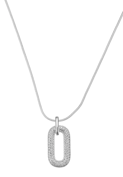 Leslii kurze Schlangenkette Strassoval | Silber Begrenztes Angebot