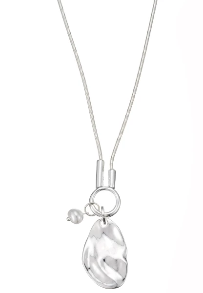 Leslii lange Schlangenkette Scheibenanhänger | Silber Black Friday