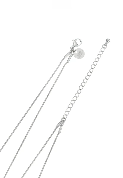 Leslii Kurze Kette Layering Würfel Silber Große Rabatte