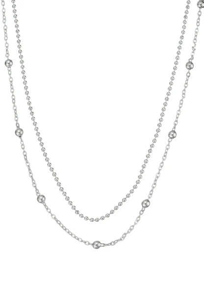 Leslii Kurze Kette Layering Kugeln Silber VIP-Rabatte