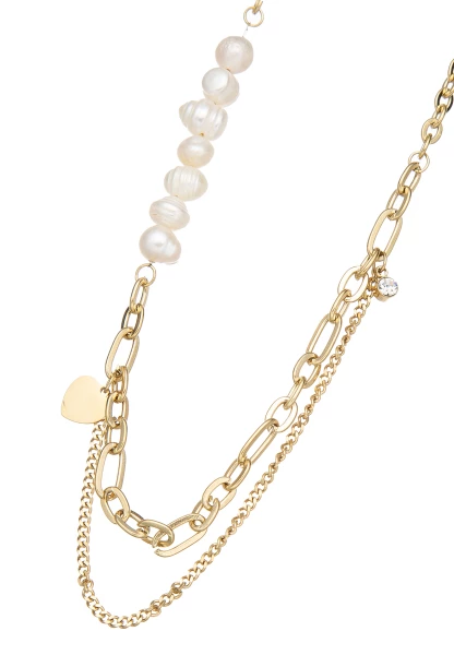 Leslii Kurze Layering-Kette Herz Gold Zeitbegrenzte Promotion
